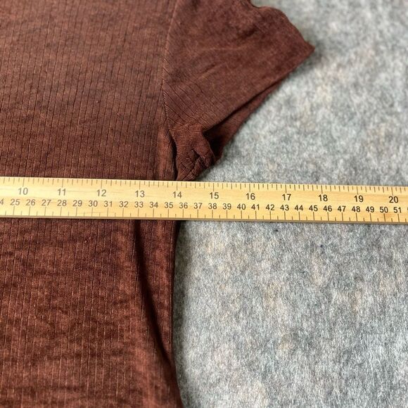 Vintage Marian & Maral Women’s Sz.M Mock Neck Fit & Flare Brown Mini Dress #150 - Picture 7 of 7